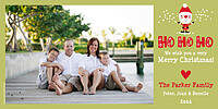 Santa Shuffle Green Photo Card